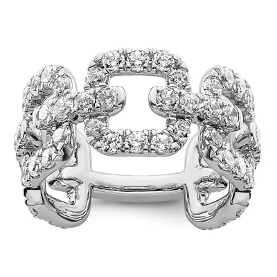 $3050.77 • Buy 14K White Gold Lab Grown Diamond Band Ring For Womens