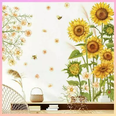 Sunflower Flower Removable Wall Sticker Art PVC Mural Decal Wall Home Decor AU • $13.05