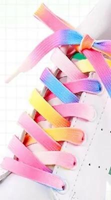 Rainbow Pride Pastel Stripe Shoelaces One Pair 110 Cm • £3.25