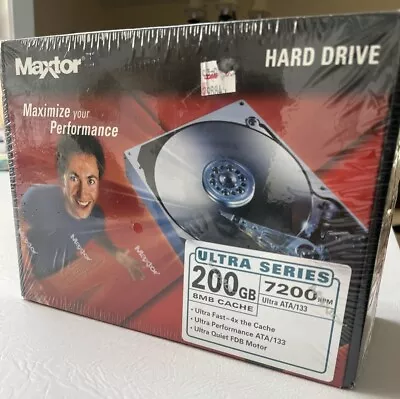 Maxtor DiamondMax 200GB Hard Drive 7200 RPM 8MB Cache Ultra ATA/133 PC/Mac NEW • $30