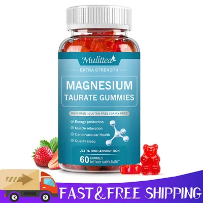 Magnesium Taurate 1800mg Supports Cardiovascular Health And Reduces Anxiety • $15.19