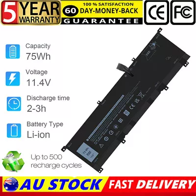 8n0t7 Battery For Dell Xps 15 9575 11.4v 75wh Tmfyt 0tmfyt • $55.99