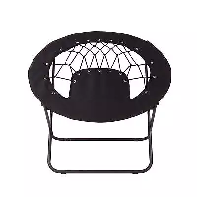  32'' Metal Construction Portable Folding Chair Bungee Chair Black • $36.54