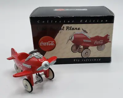 Vintage 1997 Coca Cola 1:18 Scale Red Metal Pedal Plane ~ Collector Edition • $12.99