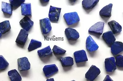 AAA Quality 50 Piece Natural Lapis Lazuli Rough Loose Gemstone 6-8 MM Wholesale • $22.09