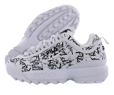 Fila Disruptor II Graffiti Womens Shoes Size 7 Color: White/Black/Black • $69.90