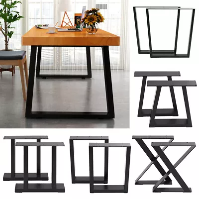 Pair Of Metal Steel Legs Industrial Style Base Frame For Dining Table Desk Bench • £59.95