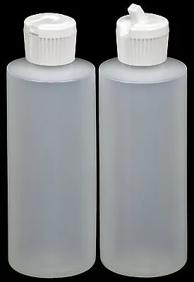 Plastic Bottle W/White Turret Lid 4-oz. 6-Pack New • $6.19