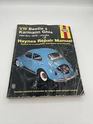 Repair Manual Haynes 96008 VW Beetle And Karmann Ghia 1954-1979 Mechanic  • $18.99