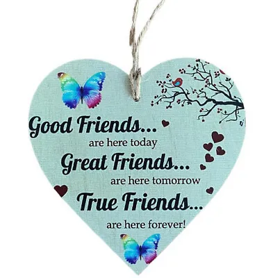 £3.79 • Buy Friend The Best One Is You Wooden Hanging Heart Best Friendship Plaque Gift Sign