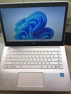 White/rose Gold Hp 14-bk069sa Pentium Gold Laptop X2 250gb Ssd 12gb Ram Win 11 • £135