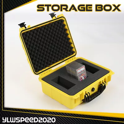 $41.99 • Buy Yellow Graded Card Storage Case Box Waterproof Protector For Sport Trading Cards