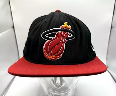 Miami Heat Hat Cap Men Snapback Black Red Mitchell & Ness NBA Hardwood Classics • $7.49