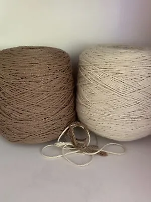 Beautiful Lot 2 Cone Spool Bulky Highland Weaving Wool Yarn 5lb 3oz 2519gr 5007 • $26