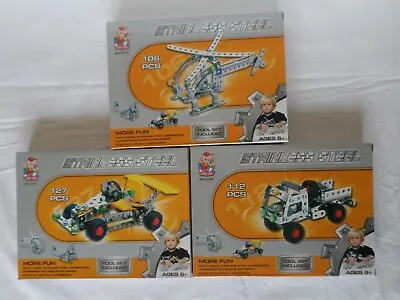 Metal Construction Kit Vehicle Building Truck Helicopter Beach Buggy Kits • £5.99