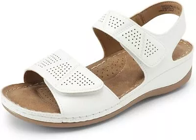 Women Summer Wedge Sandals Open Toe One Casual Walking Sandals • $24.99