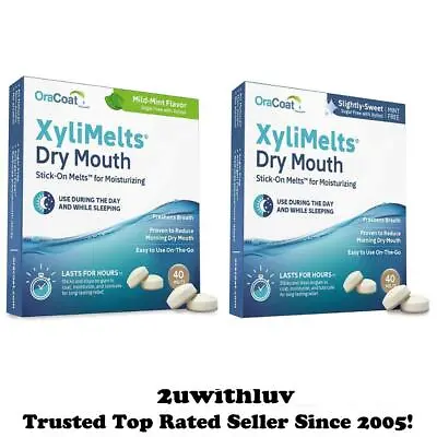 Oracoat Xylimelts For Dry Mouth 20 / 40 / 60 Discs Unboxed Free Post Exp: 2026 • $40.90