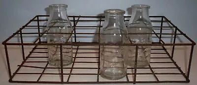 Vintage Metal Bottle Carrier Had Dairy Testing Bottles In It Not Included • $12.95