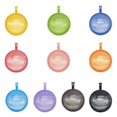£6.16 • Buy 10-pack Assorted Round Cameo Setting Charm Cabochon Base Bezel Pendant Tray 25mm
