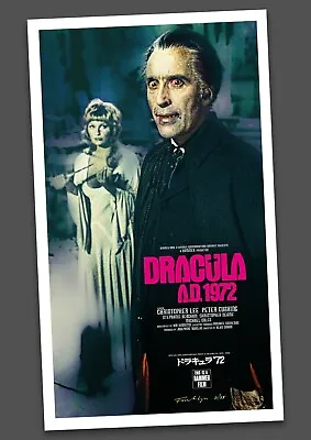 HAMMER HORROR FILMS 'Dracula A.D. 1972' Art Print Poster CHRISTOPHER LEE CUSHING • £19.99