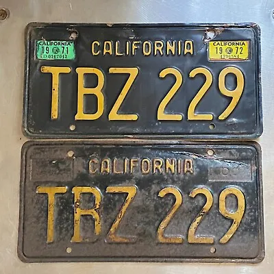 Original Pair Of 1963 California License Plates Vintage 1960's YOM - DMV CLEAR • $79