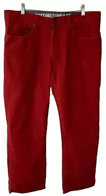 Mossimo Supply Co. Cranberry Red Denim Style Pants Women’s Size 36” X 30” • $12