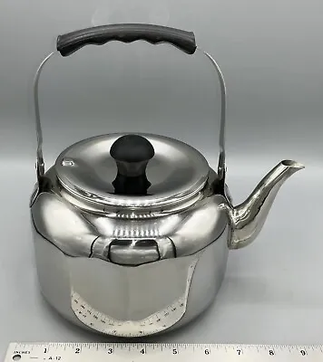 Vintage Farberware #7020 Tea Kettle Paneled Stainless Steel 2 Quart • $25.99