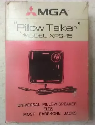 Mitsubishi  Vintage Pillow Speaker With Volume Control  MGA MODEL XPS-15 NOB • $20.95