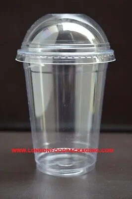 # 10oz Smoothie-Milkshake-sweets Cups & Lids Clear Plastic Domed Lid • £89.99