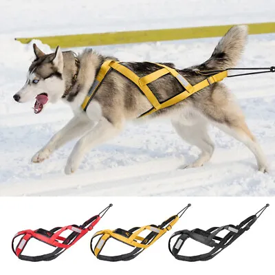 Waterproof Reflective Weight Pulling Pet Sled Mushing Vest Dog Sledding Harness • $26.40