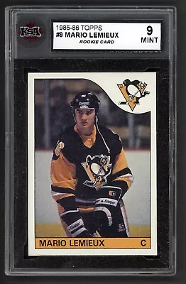 1985-86 Topps #9 Mario Lemieux Rookie Card  Ksa 9 Mint • $546.45