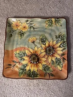 Maxcera Sunflower Square Plate - 9  • $11.50