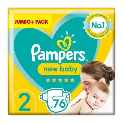 Pampers New Baby Nappies Size 2 Jumbo+ 76 Pack. Same Day Post • £11.99