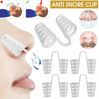 20PCS Anti Snoring Nasal Dilator Stop Snore Nose Clip Easy Sleep Breathe Aid New • £4.75