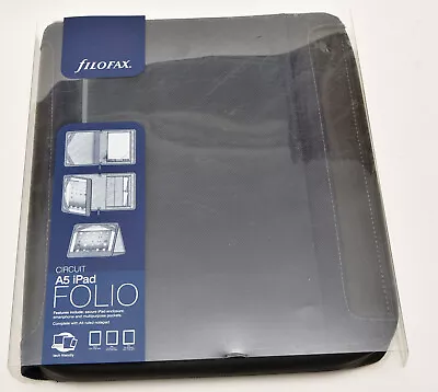 Filofax Circuit A5 IPad Folio Zipped Case Cover Petrol Blue NEW • £19.99