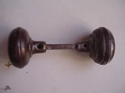  Vintage Metal Door Knob Set  With Connecting Shaft No Screws With It. • $5.50