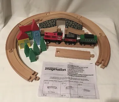 Wooden Train Set Universe Of Imagination Figure 8 Track Inc Train And Scenery • £15