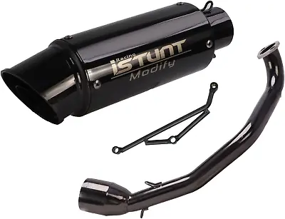 ISTUNT Exhaust Link Pipe For Yamaha GY6-125/150 Scooter Glossy Black Muffler • $98.99