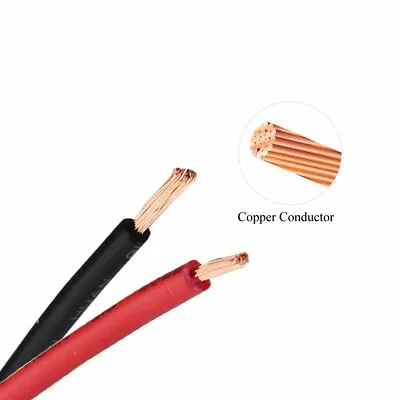 $11.23 • Buy Black Red Power Wire Kit Stranded Copper Primary Amp Cable Wiring Gauge AWG Lot