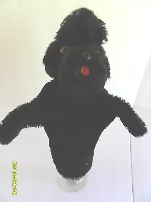 Steiff Dog Doll Poodle Hand Puppet Mohair  Button Flag Germany 2746 • $55.55