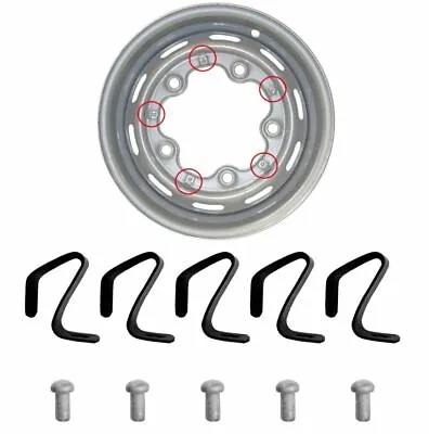 VW Beetle T1 T2 T3 Kit 5 Pcs Bug Wheel Hub Cap Clips Rivets Volkswagen Classic • $12.50