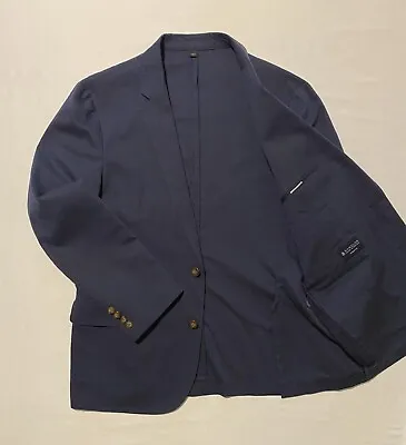 J.Crew Ludlow Somelos Navy Unconstructed Men's Blazer Jacket Size 40S EUC • $100
