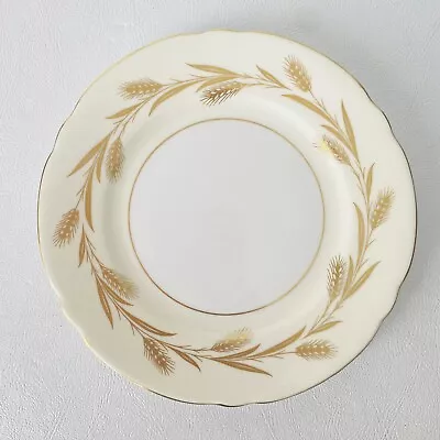 Shelley England China Golden Harvest Gilt Wheat Mid Century Bread Butter Plate • $7.99