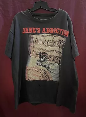 Vintage Thrashed Janes Addiction T Shirt 1990 Brokum • $124.99