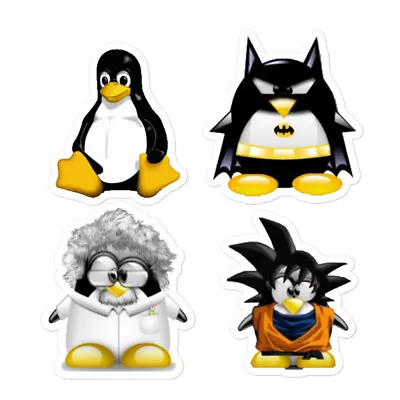 Linux Tux Penguin Sticker Pack Linux Stickers Penguin Stickers • £4.33