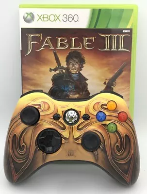 Microsoft Xbox 360 Wireless Controller Fable 3 III Limited Edition TESTED W/game • $39.95