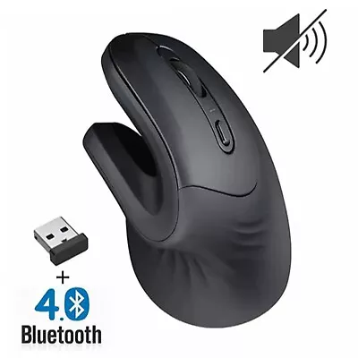 2.4Gwireless Vertical Mouse ErgonomicsDPI 1600DPI Wired Mice For Office LaptopPC • £20