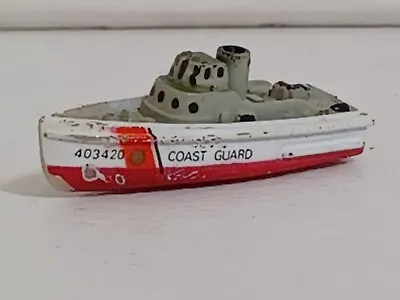 Vintage 1987 Micro Machines Galoob Coast Guard Cutter Boat Ship Red White • $8.55