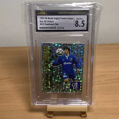£20 • Buy Gianfranco Zola Kick Off Stickers Merlin 1997-98 Sticker Graded By GSG 8.5