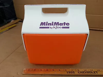 Vintage Mini Mate Personal Cooler / Lunch Box By IGloo Made In USA Orange Purple • $11.95